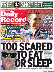 Daily Record (UK) Newspaper Front Page for 13 November 2021