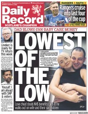 Daily Record front page for 13 March 2023