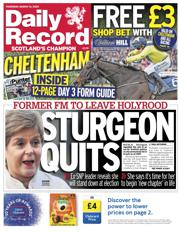 Daily Record front page for 13 March 2025