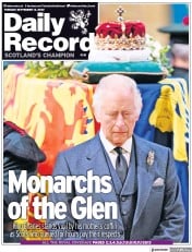 Daily Record front page for 13 September 2022