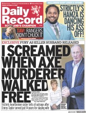 Daily Record (UK) Newspaper Front Page for 14 October 2022