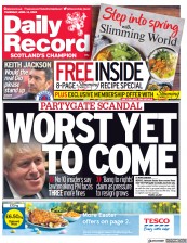 Daily Record (UK) Newspaper Front Page for 14 April 2022