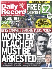Daily Record (UK) Newspaper Front Page for 14 April 2023
