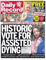 Daily Record front page for 14 May 2025