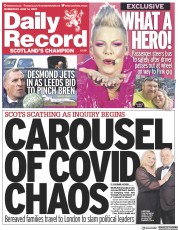 Daily Record (UK) Newspaper Front Page for 14 June 2023