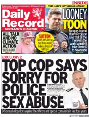 Daily Record (UK) Newspaper Front Page for 15 October 2021