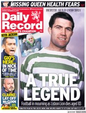 Daily Record (UK) Newspaper Front Page for 15 November 2021