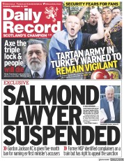 Daily Record (UK) Newspaper Front Page for 15 November 2022