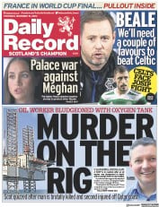 Daily Record (UK) Newspaper Front Page for 15 December 2022