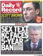 Daily Record (UK) Newspaper Front Page for 15 February 2023