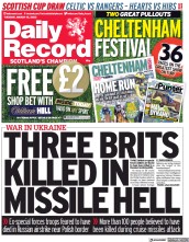 Daily Record (UK) Newspaper Front Page for 15 March 2022