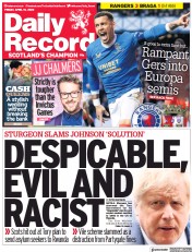 Daily Record (UK) Newspaper Front Page for 15 April 2022