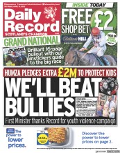 Daily Record (UK) Newspaper Front Page for 15 April 2023