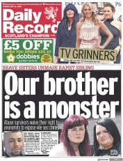 Daily Record (UK) Newspaper Front Page for 15 May 2023