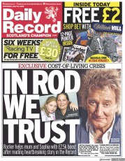 Daily Record (UK) Newspaper Front Page for 15 July 2023