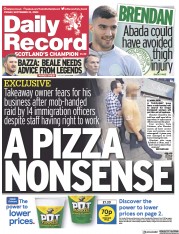 Daily Record front page for 15 September 2023