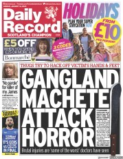 Daily Record front page for 16 January 2023