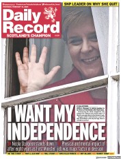 Daily Record (UK) Newspaper Front Page for 16 February 2023