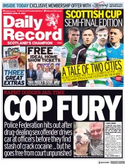 Daily Record (UK) Newspaper Front Page for 16 April 2022
