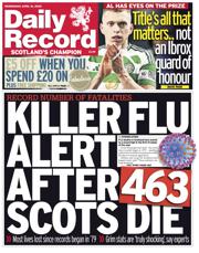 Daily Record front page for 16 April 2025
