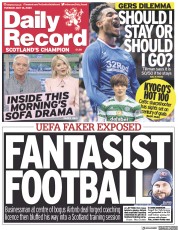 Daily Record front page for 16 May 2023
