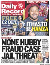 Daily Record (UK) Newspaper Front Page for 17 December 2022