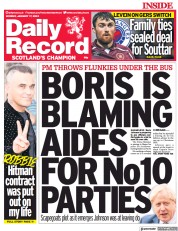 Daily Record (UK) Newspaper Front Page for 17 January 2022