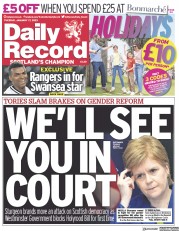 Daily Record (UK) Newspaper Front Page for 17 January 2023