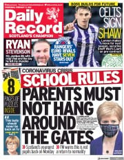 Daily Record (UK) Newspaper Front Page for 17 February 2021