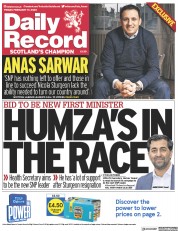 Daily Record (UK) Newspaper Front Page for 17 February 2023