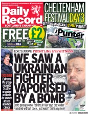 Daily Record (UK) Newspaper Front Page for 17 March 2022