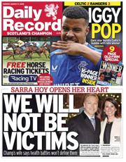 Daily Record front page for 17 March 2025