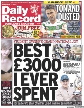 Daily Record (UK) Newspaper Front Page for 17 April 2023