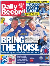 Daily Record front page for 17 May 2022