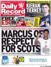 Daily Record (UK) Newspaper Front Page for 17 June 2021