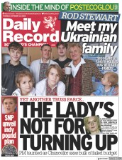 Daily Record (UK) Newspaper Front Page for 18 October 2022