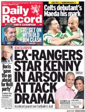 Daily Record front page for 18 January 2022