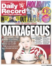 Daily Record (UK) Newspaper Front Page for 18 January 2023