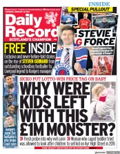 Daily Record (UK) Newspaper Front Page for 18 February 2021