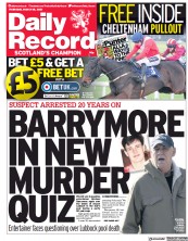 Daily Record (UK) Newspaper Front Page for 18 March 2021