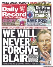 Daily Record (UK) Newspaper Front Page for 18 March 2023