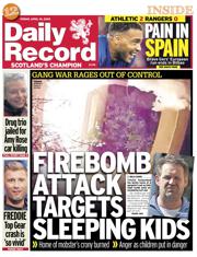 Daily Record front page for 18 April 2025