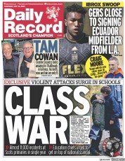 Daily Record front page for 18 May 2023