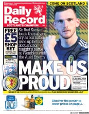 Daily Record (UK) Newspaper Front Page for 18 June 2021
