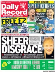Daily Record front page for 18 June 2022