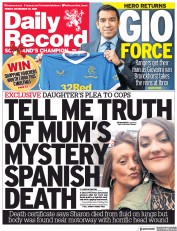 Daily Record (UK) Newspaper Front Page for 19 November 2021