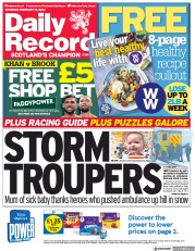 Daily Record (UK) Newspaper Front Page for 19 February 2022