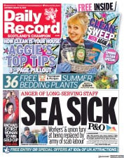 Daily Record (UK) Newspaper Front Page for 19 March 2022