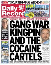 Daily Record front page for 19 April 2025
