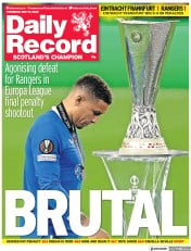 Daily Record (UK) Newspaper Front Page for 19 May 2022